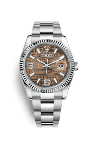 [116234-0156] Datejust 36 Stainless Steel Fluted / Oyster / Bronze Wave