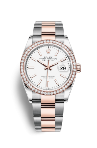 [126281RBR-0006] Datejust 36 Stainless Steel / Everose / Diamond / White / Oyster