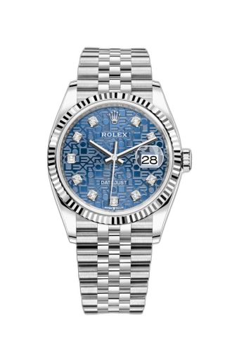 [126234-0011] Datejust 36 Stainless Steel / Fluted / Blue Jubilee / Jubilee