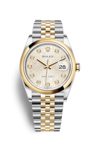 [126203-0027] Datejust 36 Stainless Steel / Yellow Gold / Smooth / Silver Computer / Jubilee