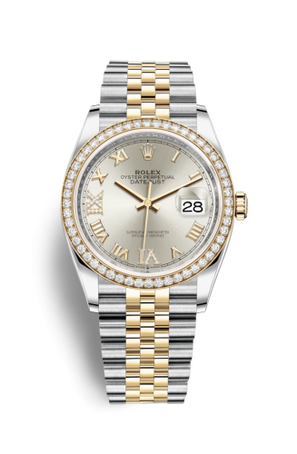 [126283RBR-0017] Datejust 36 Stainless Steel / Yellow Gold / Diamond / Silver Roman Diamond / Jubilee