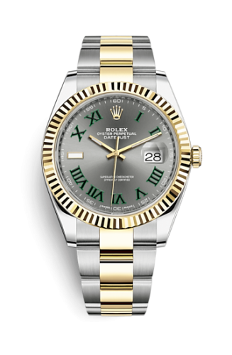 [126333-0019] Datejust 41 Rolesor Yellow Fluted / Oyster / Slate - Roman