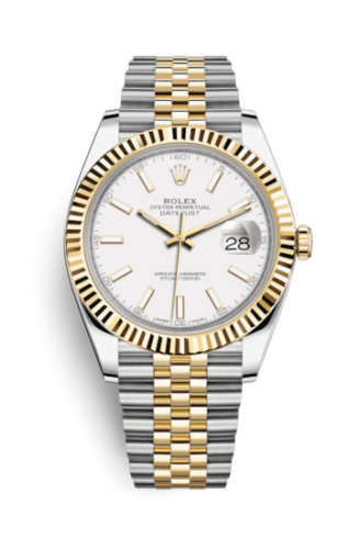 [126333-0016] Datejust 41 Rolesor Yellow Fluted / Jubilee / White