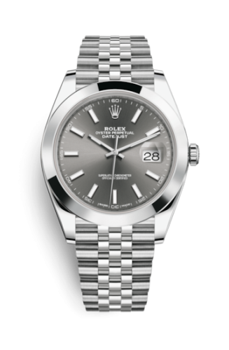 [126300-0008] Datejust 41 Stainless Steel Smooth / Jubilee / Dark Rhodium