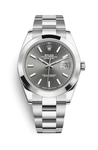 [126300-0007] Datejust 41 Stainless Steel Smooth / Oyster / Dark Rhodium