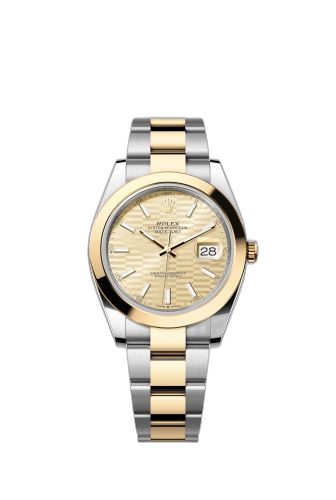 [126303-0021] Datejust 41 Rolesor Yellow Smooth / Oyster / Champagne - Fluted