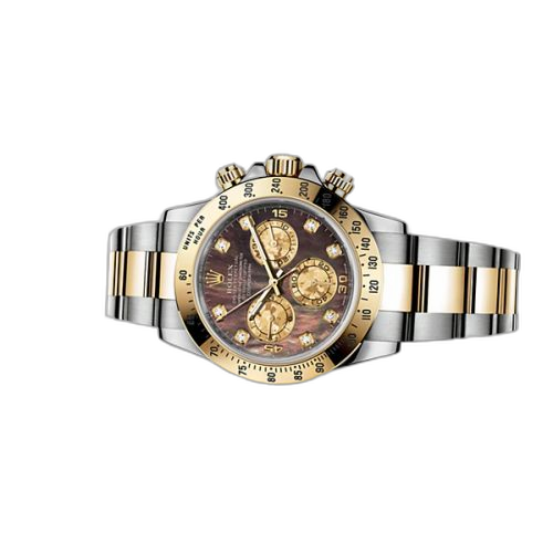 [116523-0047] Daytona Rolesor Black Mother of Pearl