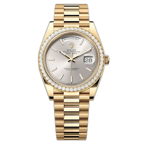 [228348RBR-0042 (aka: M228348RBR-0042)] Day-Date 40 Yellow Gold - Diamond / Silver