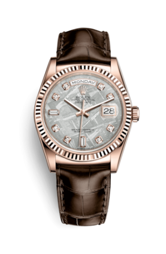 [118135-0072] Day-Date 36 Everose / Strap / Meteorite