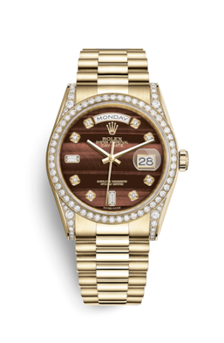 [118388-0129] Day-Date 36 Yellow Gold Diamonds / President / Bull's Eye