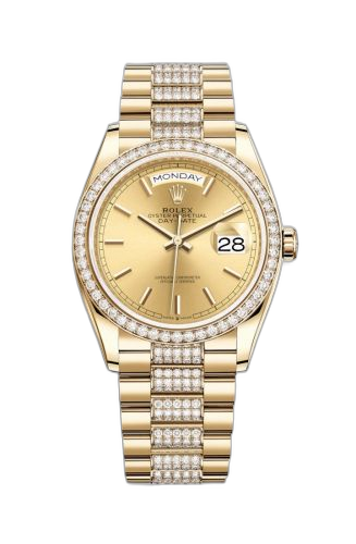 [128348RBR-0027 (aka: M128348RBR-0027)] Day-Date 36 Yellow Gold / Diamond / Champagne / President-Diamond