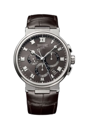 [5527TI/G2/9WV] Marine Chronograph 5527 Titanium / Grey / Alligator