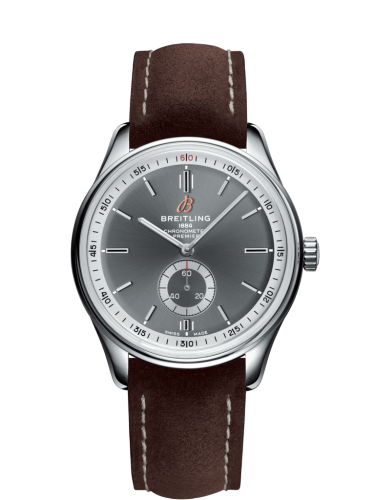 [A37340351B1X1] Premier Automatic 40 Stainless Steel / Anthracite / Nubuck Brown / Folding