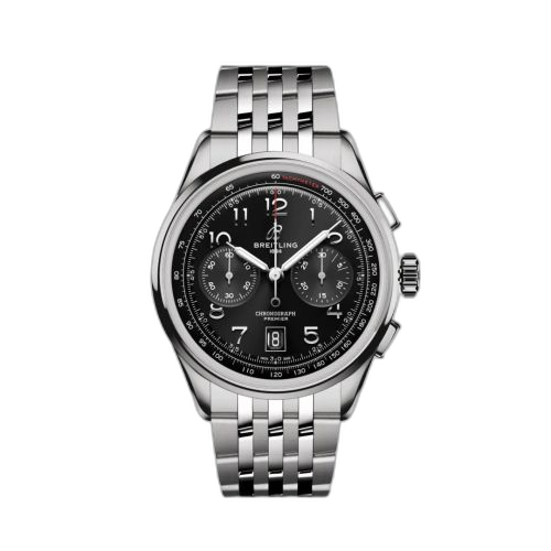 [AB0145221B1A1] Premier B01 Chronograph 42 Stainless Steel / Black / Bracelet