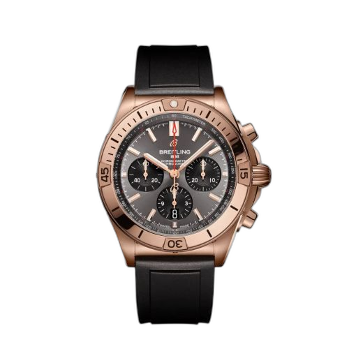 [RB0134101B1S1 (aka: RB0134101B1)] Chronomat B01 42 Red Gold / Anthracite / Rubber