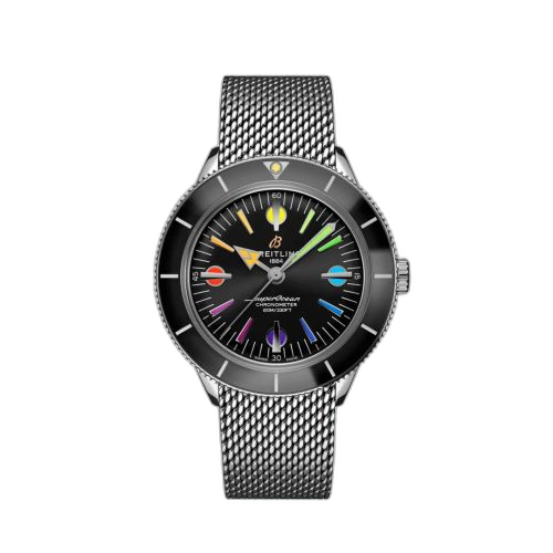 [A103701A1B1A1] Superocean Heritage '57 Stainless Steel / Rainbow Boutique Limited Edition / Mesh