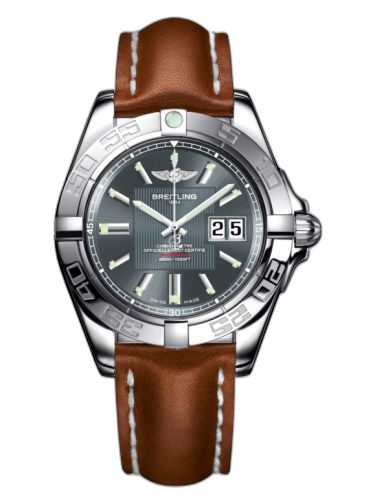 [A49350L2.F549.425X] Galactic 41 Stainless Steel / Tomcat Gray / Calf
