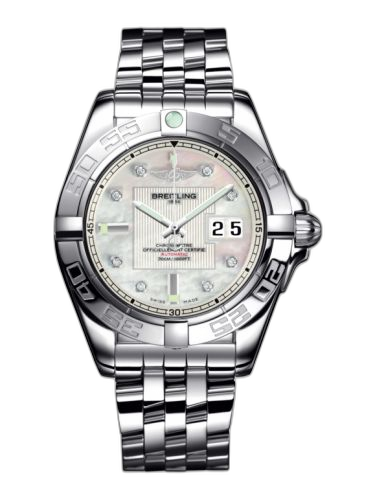 [A49350L2.A702.366A] Galactic 41 Stainless Steel / Pearl Diamond / Bracelet