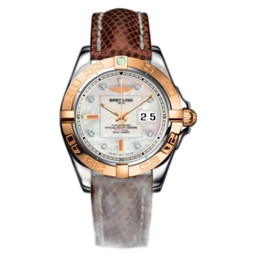 [C49350L2.A706.146Z] Galactic 41 Stainless Steel / Rose Gold / Pearl Diamond / Teju