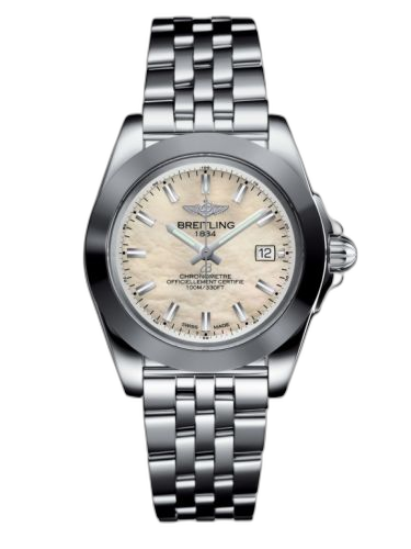 [W71330121A2A1 (aka: W7133012/A800/792A)] Galactic 32 Sleek Edition Stainless Steel / Pearl / Bracelet