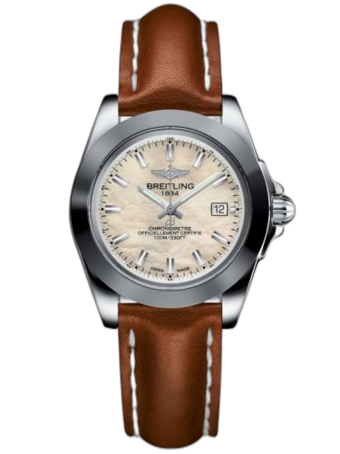 [W7133012/A800/406X/A14BA.1] Galactic 32 Sleek Edition Stainless Steel / Pearl / Calf