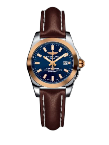 [C7234812/C950/484X/A12BA.1] Galactic 29 Stainless Steel / Rose Gold / Horizon Blue / Calf