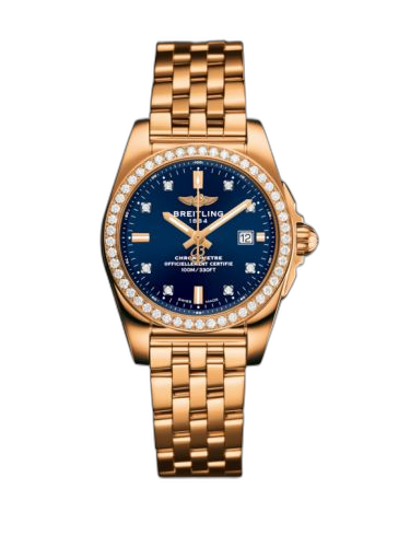 [H7234853|C964|791H] Galactic 29 Rose Gold / Diamond / Horizon Blue Diamond / Bracelet