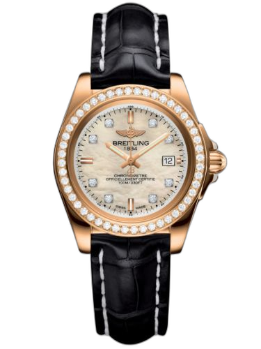[H7133053.A803.777P] Galactic 32 Sleek Edition Rose Gold / Diamond / Pearl Diamond / Croco