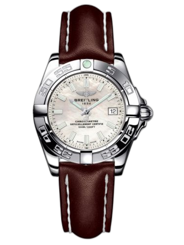 [A71356L2.A787.410X] Galactic 32 Stainless Steel / Pearl / Calf