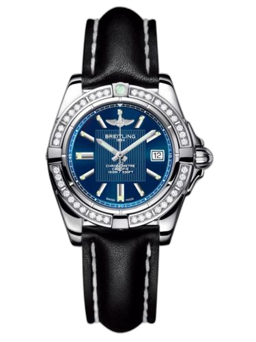 [A71356LA.C811.408X] Galactic 32 Stainless Steel / Diamond / Metallica Blue / Calf