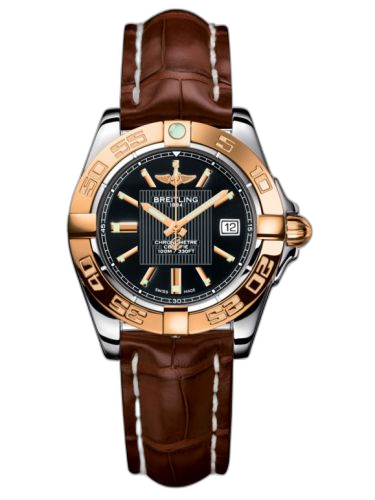 [C71356L2.BA12.778P] Galactic 32 Stainless Steel / Rose Gold / Trophy Black / Croco