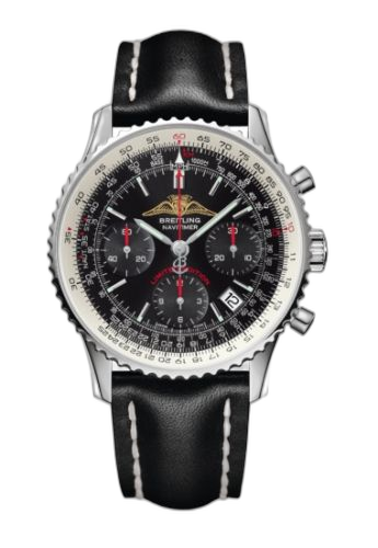 [A233225U/BD70/435X/A20BA.1] Navitimer 01 43 Stainless Steel / Black / Calf / Pin / AOPA