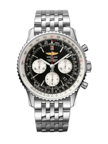 [AB012012/BB01/447A] Navitimer 01 43 Stainless Steel / Black / Bracelet