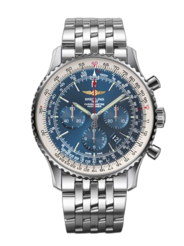 [AB012721.C889.443A] Navitimer 01 46 Stainless Steel / Aurora Blue / Bracelet
