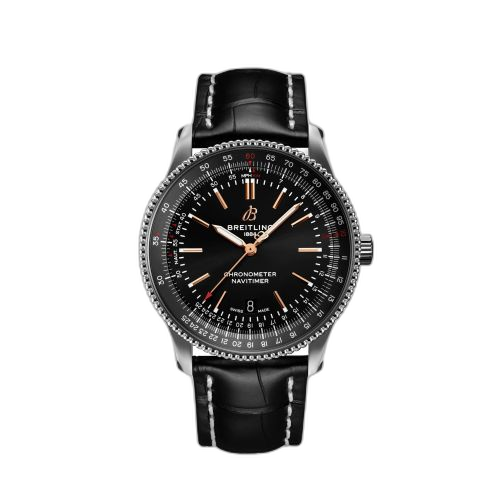 [A17326241B1P1] Navitimer Automatic 41 Automatic Stainless Steel / Black / Croco / Folding