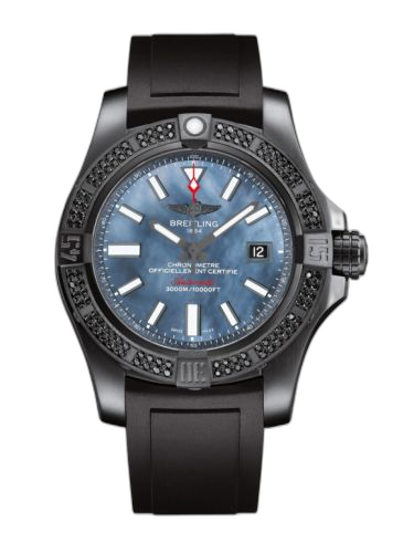 [M17331AT.BE95.134S] Avenger II Seawolf Black Steel / Blue MOP / Rubber