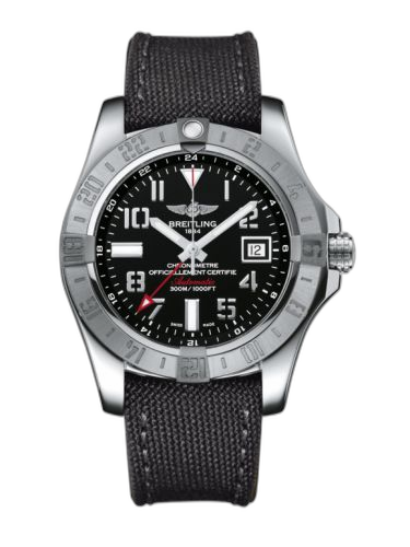 [A3239011/BC34/109W/A20BA.1] Avenger II GMT Stainless Steel / Volcano Black / Military / Pin