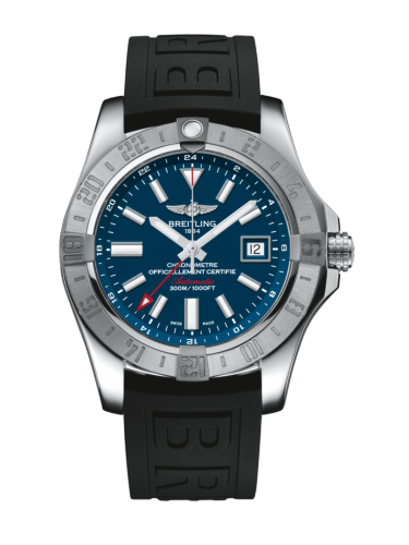 [A3239011/C872/153S/A20D.2] Avenger II GMT Stainless Steel / Mariner Blue / Rubber / Folding