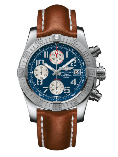 [A1338111/C870/434X/A20D.1] Avenger II Stainless Steel / Mariner Blue / Calf / Folding