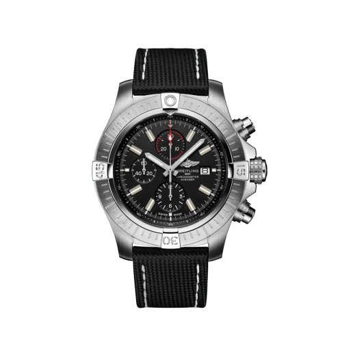 [A13375101B1X2] Avenger Chronograph 48 Stainless Steel / Black / Military / Folding