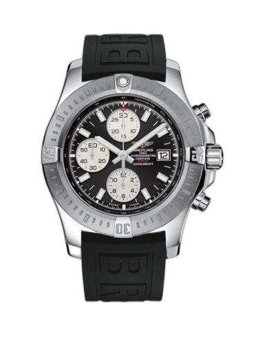 [A1338811/BD83/152S/A20S.1] Colt Chronograph Automatic Stainless Steel / Volcano Black / Rubber / Pin