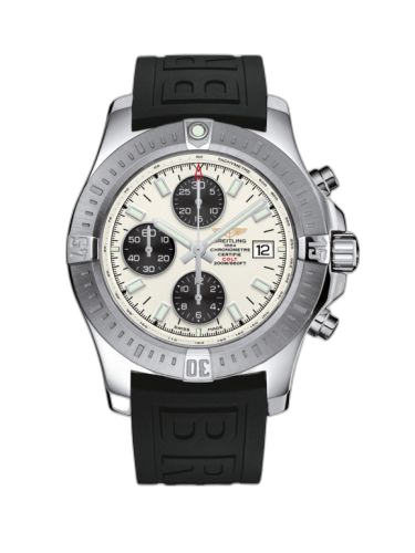 [A1338811/G804/152S/A20S.1] Colt Chronograph Automatic Stainless Steel / Stratus Silver / Rubber / Pin