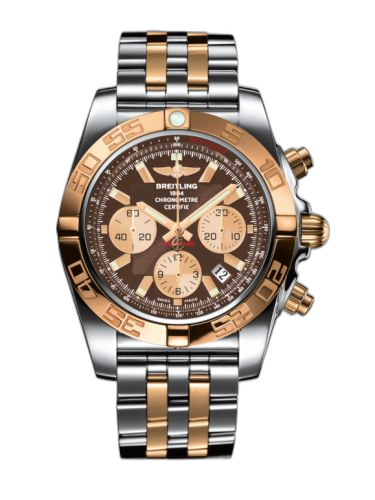 [CB011012.Q576.375C] Chronomat 44 Stainless Steel / Rose Gold / Metallica Brown / Bracelet