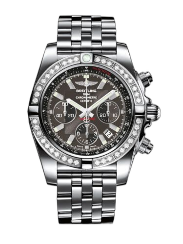 [AB011053.M524.375A] Chronomat 44 Stainless Steel / Diamond / Carbon Black / Bracelet