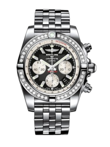 [AB011053.B967.375A] Chronomat 44 Stainless Steel / Diamond / Onyx Black / Bracelet