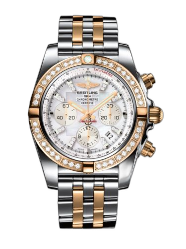 [CB011053.A698.375C] Chronomat 44 Stainless Steel / Rose Gold / Diamond / Pearl Diamond / Bracelet