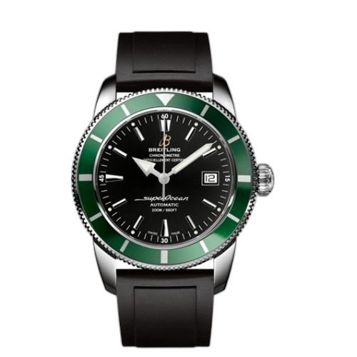 [A1732136.BA61.131S] Superocean Heritage 42 Stainless Steel / Green / Volcano Black / Rubber