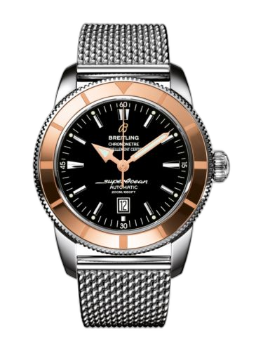 [U1732012.B868.152A] Superocean Heritage 46 Stainless Steel / Red Gold / Black / Milanese
