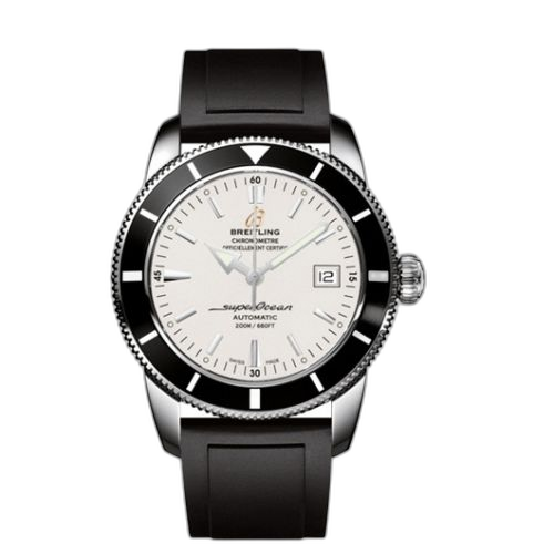 [A1732124.G717.131S] Superocean Heritage 42 Stainless Steel / Black / Stratus Silver / Rubber