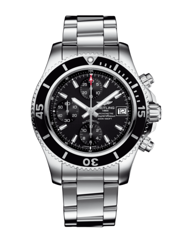 [A13311C91B1A1] Superocean Chronograph 42 Stainless Steel / Black / Bracelet